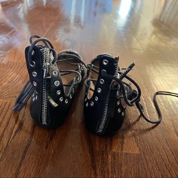Zara lace up flats size 38 - Picture 2 of 4
